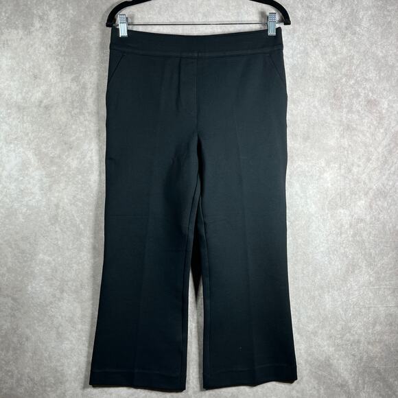 Spanx Pants Womens Large Black Cropped Capri Pull On‎ High Rise Stretch - Picture 1 of 11